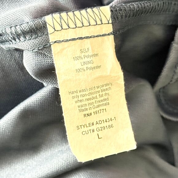 KAILEIGH Belted Balloon Sleeve Mini Dress L Confetti Navy Orange Party NEW B26 - Picture 5 of 5